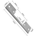 Qoltec Dwustronny prosty szyld do elektrozaczepu | Blacha zaczepowa | 110mm | Stal nierdzewna