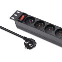 Qoltec Listwa zasilająca PDU do RACK 10" | 1U | 16A | 4xFrench | 1.8m