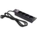 Qoltec Listwa zasilająca PDU do RACK 10" | 1U | 16A | 4xFrench | 1.8m