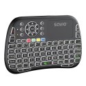 Savio Podświetlana klawiatura bezprzewodowa RGB BT + 2.4 GHz , TV Box, Smart TV, Konsole, PC, KW-04