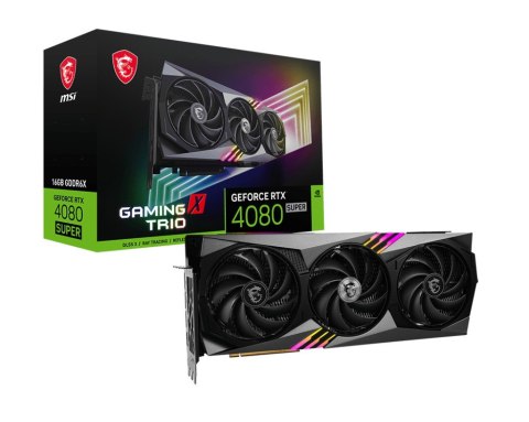 MSI Karta graficzna RTX 4080 SUPER 16GB GAMING X TRIO GDDRX6 256bit