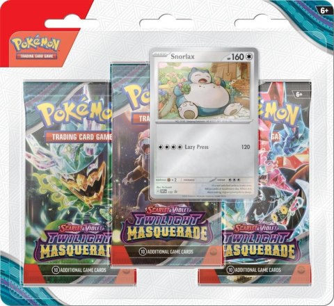 Pokemon TCG Karty Twilight Masquerade 3-Pak Blister Snorlax