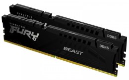 Kingston Pamięć DDR5 Fury Beast 64GB(2*32GB)/6000 CL30 XMP czarna