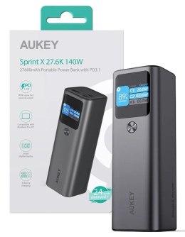 AUKEY Power Bank PB-Y45 Sprint X | 27600 mAh | 140W | 3xUSB | PD 3.1 | PPS | Smart Digital Display
