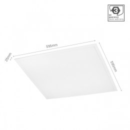 SPECTRUM LED Panel LED Algine 595x595x32 40W NW 4000K 3600lm 230V gw. 3 lata