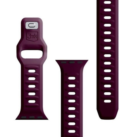 3mk Protection Pasek do Apple Watch - 3mk Silicone Watch Strap for Apple -38/40/41 mm Mulberry