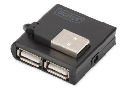 Digitus Hub USB DIGITUS DA-70217 4xUSB 2.0 pasywny, czarny