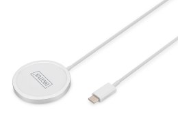 Digitus Ładowarka bezprzewodowa DIGITUS indukcyjna 15W MagSafe 1m USB-C biała