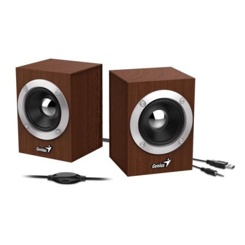 Genius Głośniki komputerowe Genius SP-HF280 Brown Wood 6W