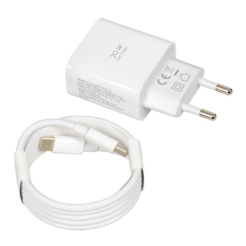 IBOX Ładowarka sieciowa GaN iBOX C-39 PD20W, USB-C, kabel USB-C