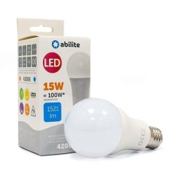 Inni producenci Żarówka LED Abilite klasyczna mleczna b.neutralna E27 15W/230V 1521lm A65