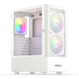 KRUX Obudowa KRUX Vako White RGB ATX, z oknem, bez zasilacza, biała