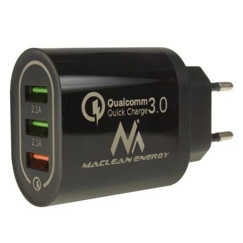 Maclean Ładowarka sieciowa Maclean MCE479 B QC 3.0 3xUSB czarna