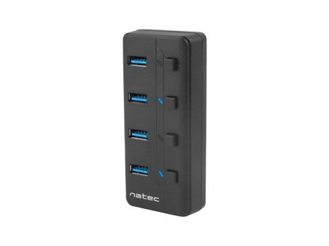 Natec Hub USB Natec 4x USB 3.0 Mantis 2 z włącznikiem + zasilacz