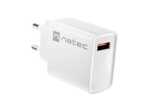 Natec Ładowarka sieciowa Natec Ribera 1x USB-A 18W biała