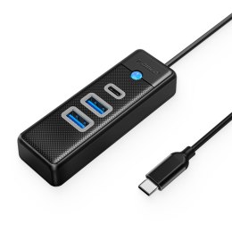 ORICO HUB USB-C Orico PWC2U-C3-015-BK-EP 2x USB-A 3.1 + USB-C, czarny