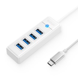 ORICO Hub USB-C Orico PW4U-C3-015-WH-EP 4x USB-A 3.1 biały