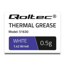 Qoltec Pasta termoprzewodząca Qoltec 1.42 W/m-K | 0.5g | Biała