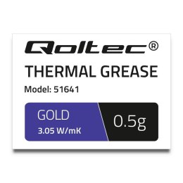 Qoltec Pasta termoprzewodząca Qoltec 3.05 W/m-K | 0.5g | złota