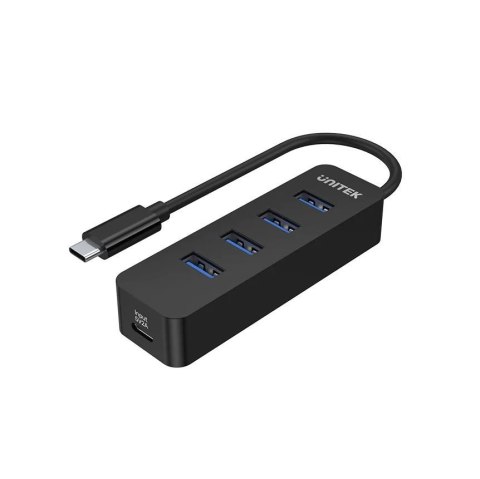 UNITEK HUB USB-C Unitek H1117B 4xUSB-A 3.1, aktywny, 10W