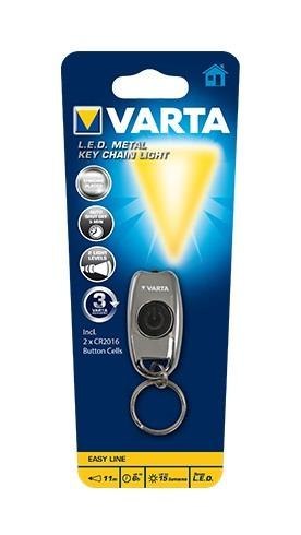 Varta Baterie Latarka VARTA LED EASY LINE Metal Key Chain Light 2x CR2016