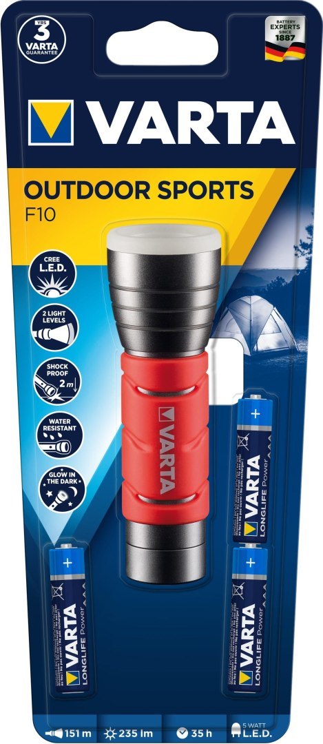 Varta Baterie Latarka VARTA LED POWER LINE Outdoor Sports Flash 3AAA