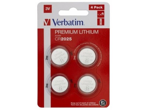 Verbatim Bateria Verbatim CR2025 (4 szt blister)