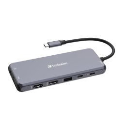 VERBATIM Hub USB Verbatim Multi Port CMH-14: 1x USB-C PD, 3xUSB-A 3.0, 1xUSB-C 3.0, 2xUSB-A 2.0, 2xHDMI, VGA, RJ-45, SD/microSD, audio