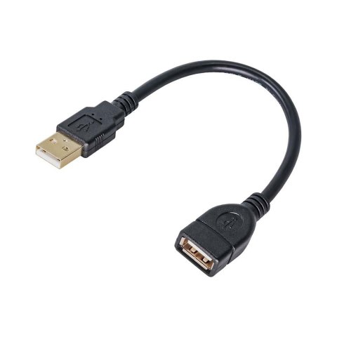 AKYGA Przedłużacz USB 2.0 Akyga AK-USB-23 USB A(M) - A(F) 0,15m czarny