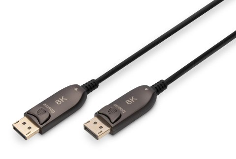 Digitus Kabel DIGITUS połączeniowy hybrydowy AOC DisplayPort 1.4 8K60Hz UHD DP/DP M/M czarny 30m