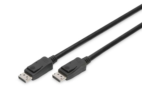 Digitus Kabel DisplayPort DIGITUS z zatrzaskami 8K 30Hz UHD Typ DP/DP M/M czarny 1m