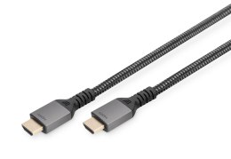 Digitus Kabel HDMI 2.1 DIGITUS PREMIUM połączeniowy Ultra HighSpeed 8K60Hz UHD Typ HDMI A/A M/M czarny 1m