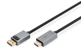 Digitus Kabel adapter DIGITUS PREMIUM DisplayPort - HDMI 4K 30Hz DP/HDMI M/M 3m