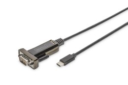 Digitus Kabel adapter DIGITUS USB 2.0 HighSpeed Typ USB C/RS232 M/M czarny 1m