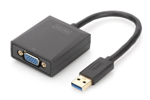 Digitus Kabel adapter DIGITUS VGA 1080p FHD na USB 3.0 aluminiowy