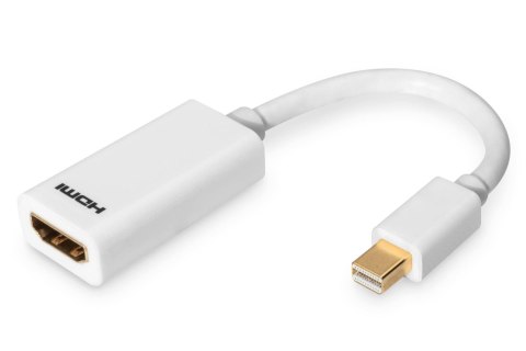 Digitus Kabel adapter DIGITUS mini Displayport 1080p 60Hz FHD Typ mini DP/ HDMI M/Ż biały 0,15m