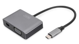 Digitus Kabel adapter graficzny DIGITUS USB Typ C na miniDisplayPort/VGA 4K 30Hz UHD 0,2m