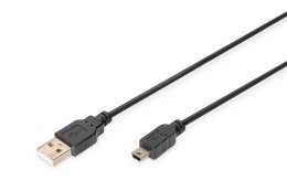 Digitus Kabel połączeniowy DIGITUS AK-300130-030-S USB2.0 Canon USB A/miniUSB B 3m