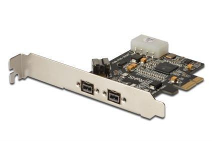 Digitus Kontroler FireWire (800) DIGITUS PCIe, 2x zew. 1x wew. IEEE1394b 9-pin, Low Profile