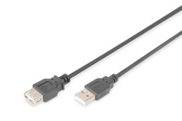 Digitus Przedłużacz DIGITUS AK-300202-030-S USB 2.0 3m czarny