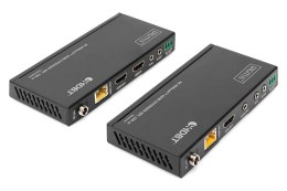 Digitus Przedłużacz/Extender DIGITUS HDMI HDBaseT 150m po Cat.5e/6/7 4K 60Hz PoC (Power over Cable) IR audio (zestaw)