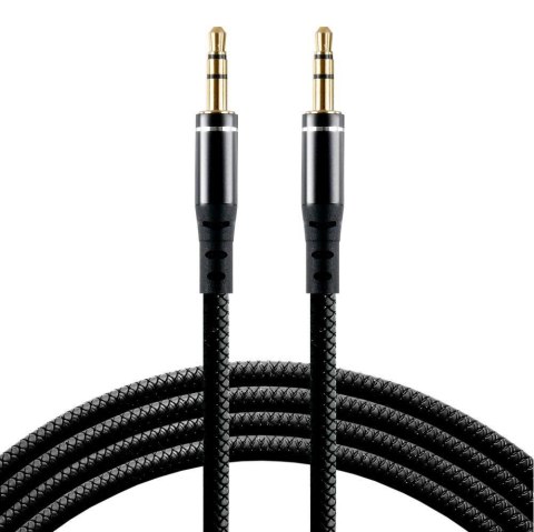 Everactive Kabel przewód silikonowy audio AUX wtyk - wtyk jack 3.5 mm stereo 100cm everActive CBS-1JB czarny