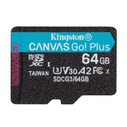 Kingston Karta pamięci Kingston microSD Canvas Go! Plus 64GB Class 10,UHS-I