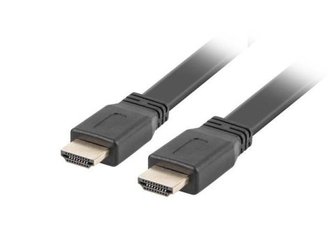 LANBERG Kabel HDMI Lanberg M/M v2.0 0,5m czarny flat