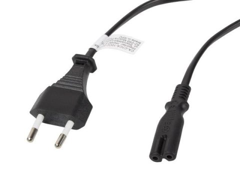 LANBERG Kabel zasilający Lanberg CEE 7/16 -> IEC 320 C7 EURO (radiowy) 1,8m czarny