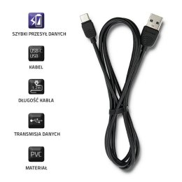 Qoltec Kabel USB 2.0 Qoltec USB typ C męski | USB A męski | 1.2m | czarny