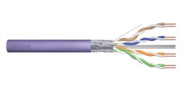 Digitus Kabel teleinformatyczny instalacyjny DIGITUS kat.6, F/UTP, Dca, drut, AWG 23/1, LSOH, 50m, fioletowy, ofoliowany