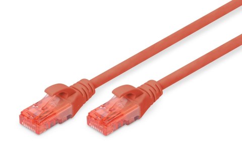 Digitus Patchcord DIGITUS UTP kat. 6 0,5m PVC czerwony