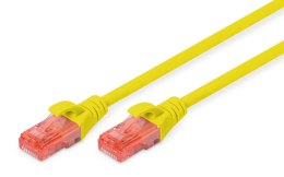 Digitus Patchcord DIGITUS UTP kat. 6 1m PVC żółty