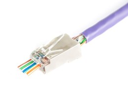 Digitus Wtyk RJ45 (8P8C) przelotowy DIGITUS kat.6 ekranowany, AWG 26-24, opakowanie 100 szt.